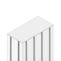 60-170-2 MODULAR SOLUTIONS POLYAMIDE PART END CAP 180MM X 90MM LIGHT GRAY